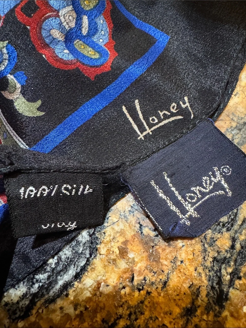 HONEY 100% silk scarf.